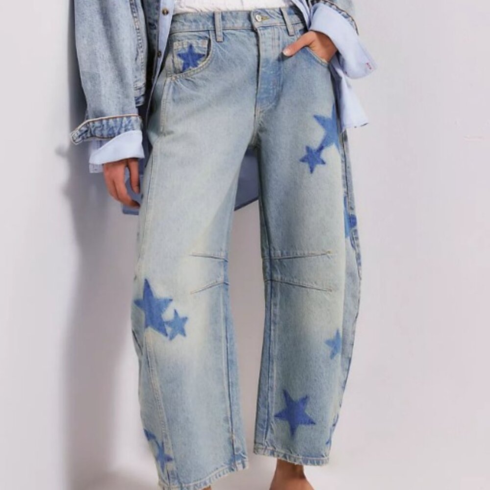 Small NEW Cotton CRVY Venus Barrel Jeans